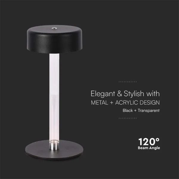 LED Lampada da tavolo ricaricabile dimmerabile LED/3W/5V 3000-6000K nero