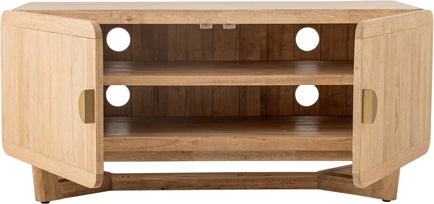 Cassettiera di colore naturale in legno di cauciù massiccio 120x55x45 cm Serrone - Bloomingville