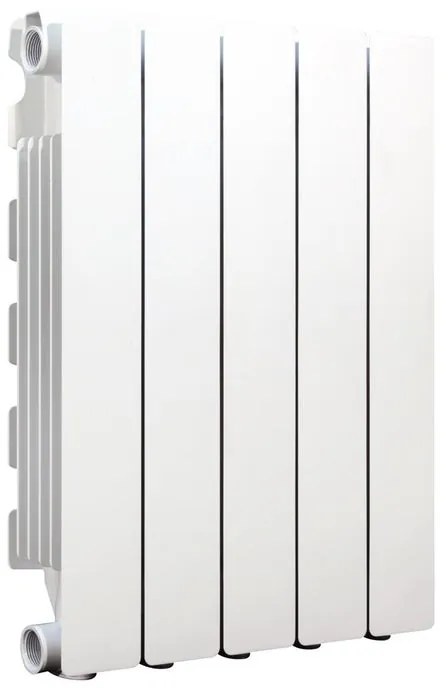 Radiatore acqua calda PRODIGE MODERN in alluminio, 5 elementi, interasse 500 mm, bianco