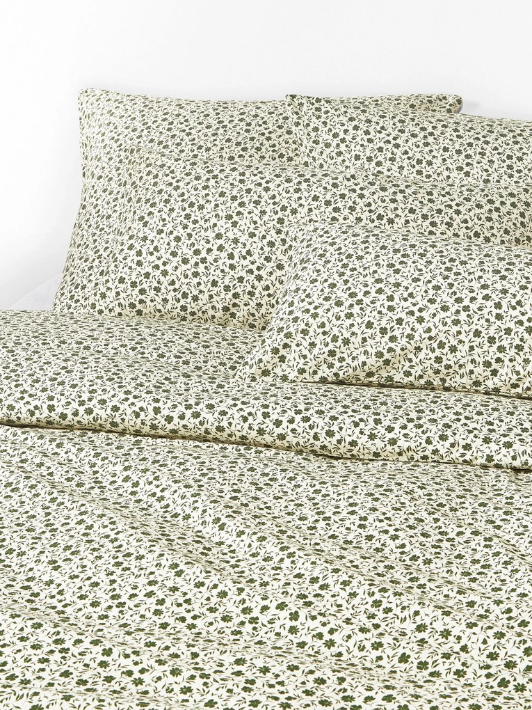 Copripiumino in cotone lavato con motivo floreale Nolana