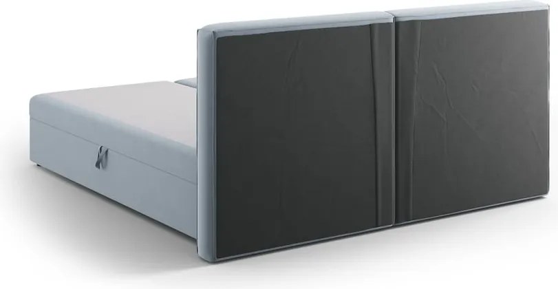 Letto boxspring azzurro con contenitore 160x200 cm Arendal - Cosmopolitan Design
