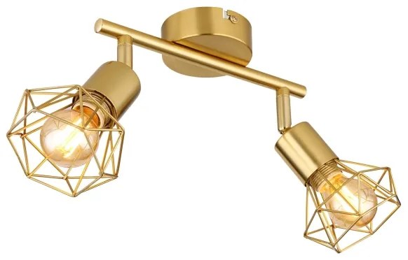 Globo 54802GB-2 - Faretto XARA I 2xE14/40W/230V oro