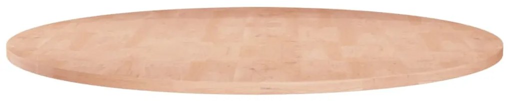 Piano Tavolo Rotondo Ø60x1,5 Cm Massello Di Rovere Non Trattato /