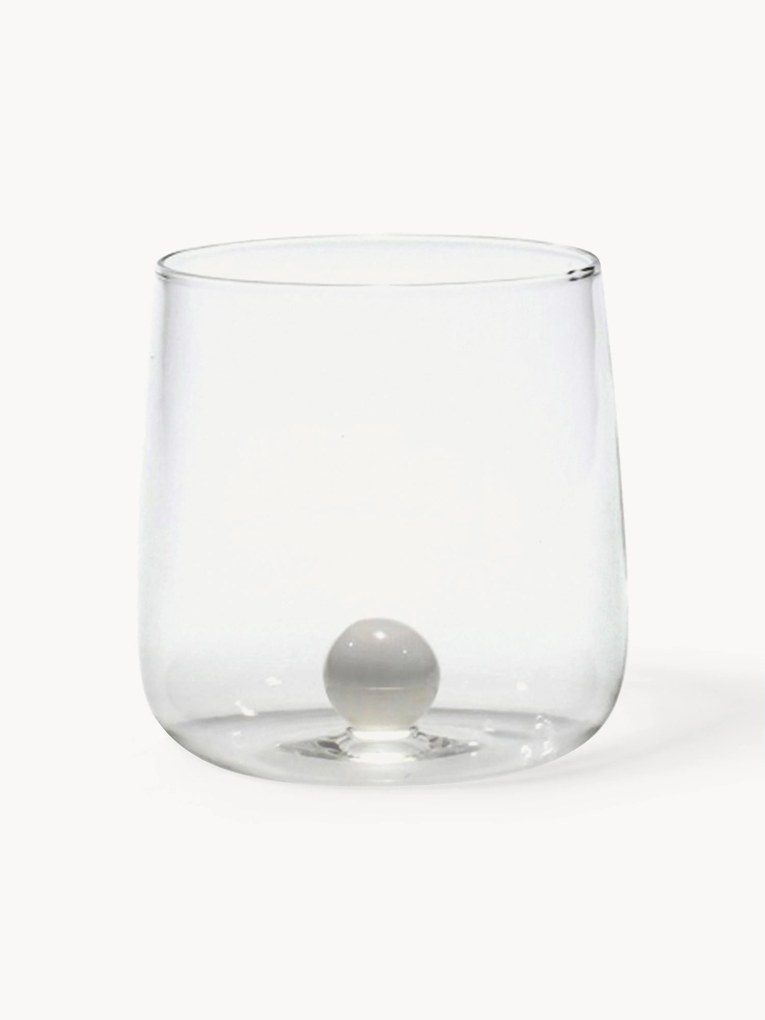 Bicchieri acqua fatti a mano in vetro borosilicato Bilia 6 pz