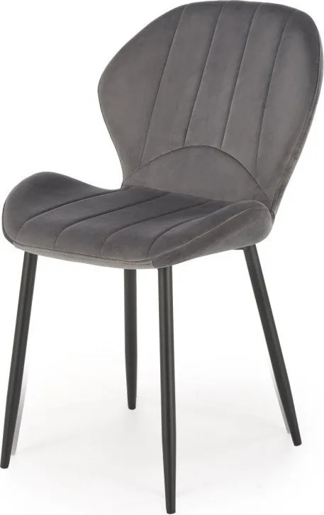 Sedia K538 grigio velluto H85 cm