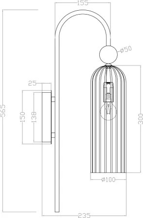Lampada da parete PIEGA 1xE14/40W/230V ottone/bianco