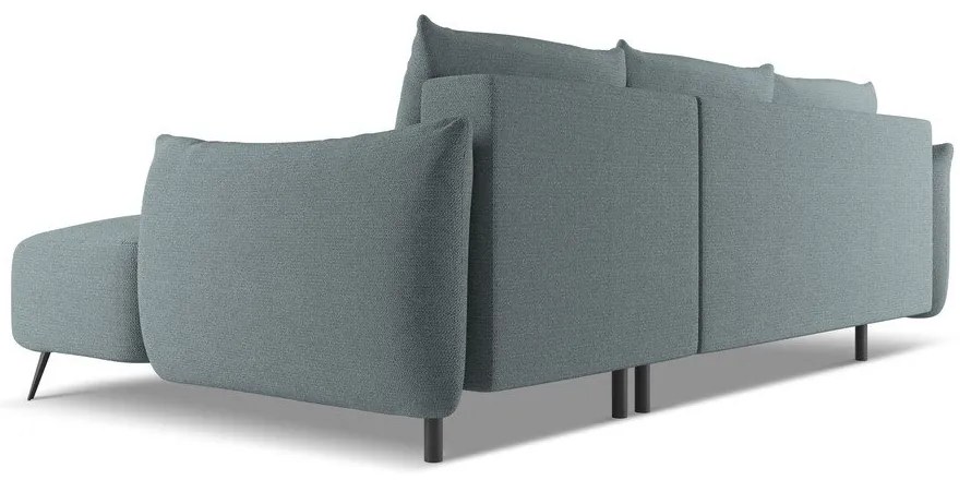 Divano angolare azzurro (con penisola a destra) Malie – Makamii