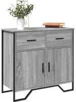 Credenza Grigio Sonoma 79,5x35,5x74,5 cm in Legno Multistrato 848547