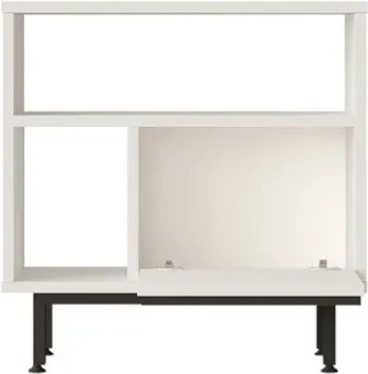 Tavolino Laterale Per Divano Da Salotto Multiuso 60x25x60 Ocean Bianco