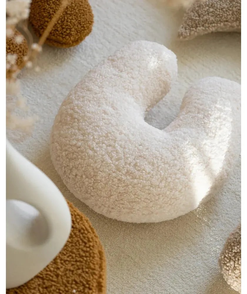 Cuscino per divano da bambini color crema con rivestimento in bouclé U – Wigiwama