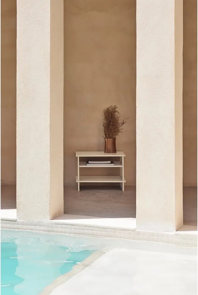 Comodino color crema con ripiani Inari – Teulat