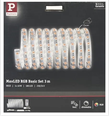 Paulmann 70673 - Striscia LED RGB/40W Dimmerabile MAXLED 3m 230V + telecomando
