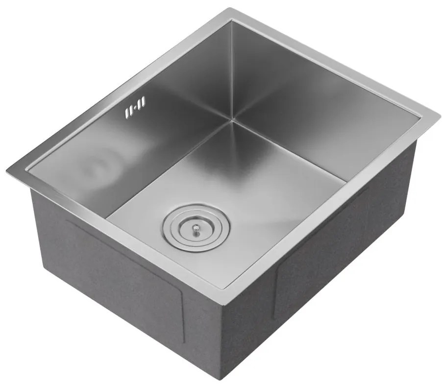 Lavandino 55 x 45 cm in Acciaio inossidabile Grigio - SOELA