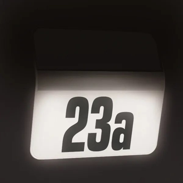 STEINEL 007140 - Numero civico solare LED XSolar LH-N LED/0,03W acciaio inossidabile IP44