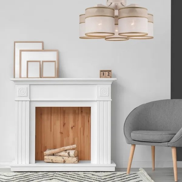 Plafoniera ANDREA 5xE27/60W/230V faggio