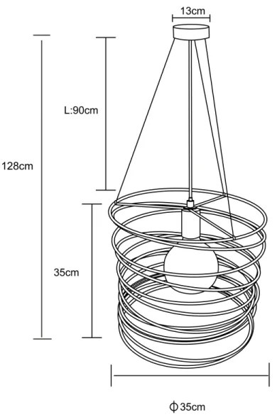 Globo 15640H - Lampada a sospensione su cavo TILLY 1xE27/60W/230V nera