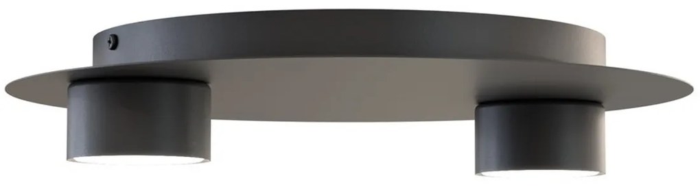 Lampada da soffitto in acciaio BOLX 2 nera 2xGX53