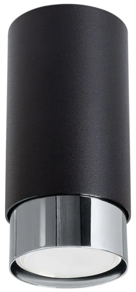 Plafoniera nera/argentata Crown – Sollux