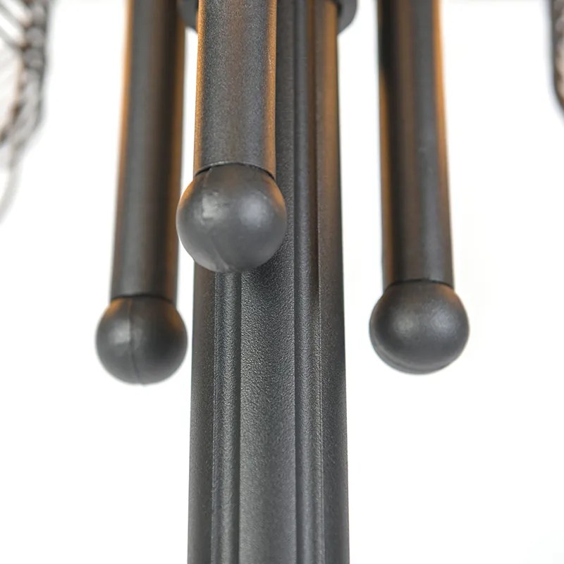 Lampada da esterno smart nera 3 luci IP44 incl. WiFi ST64 - Guardado