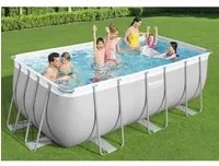 Bestway Set Piscina Power Steel Rettangolare 412x201x122 cm