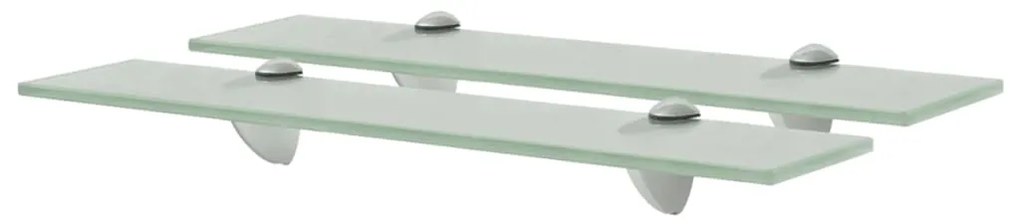Mensole Galleggianti 2 Pz İn Vetro 50x20 Cm 8 Mm /