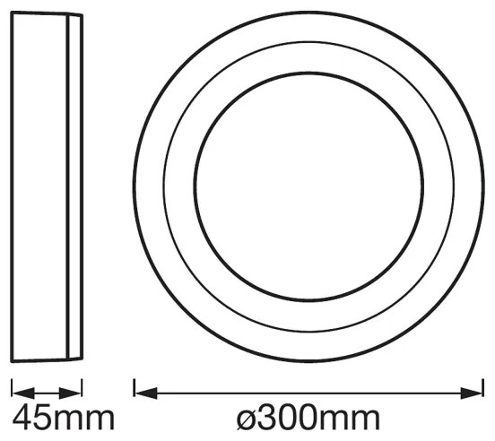 Ledvance - Plafoniera LED ROUND LED/18W/230V d. 30 cm