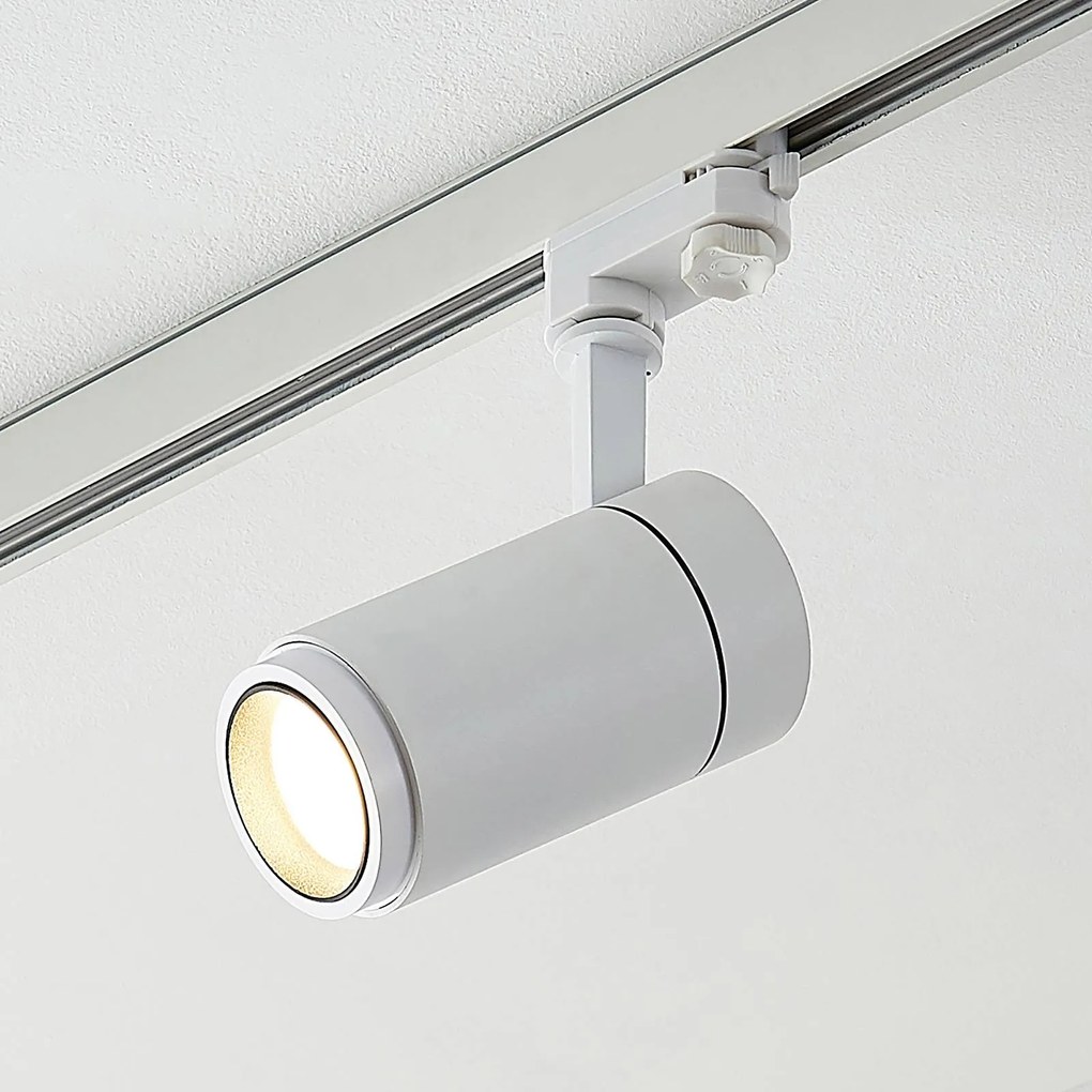 Arcchio Nanna Faretto a binario LED bianco 3000K 21W, Bianco / Opale, Studio / Ufficio, Alluminio