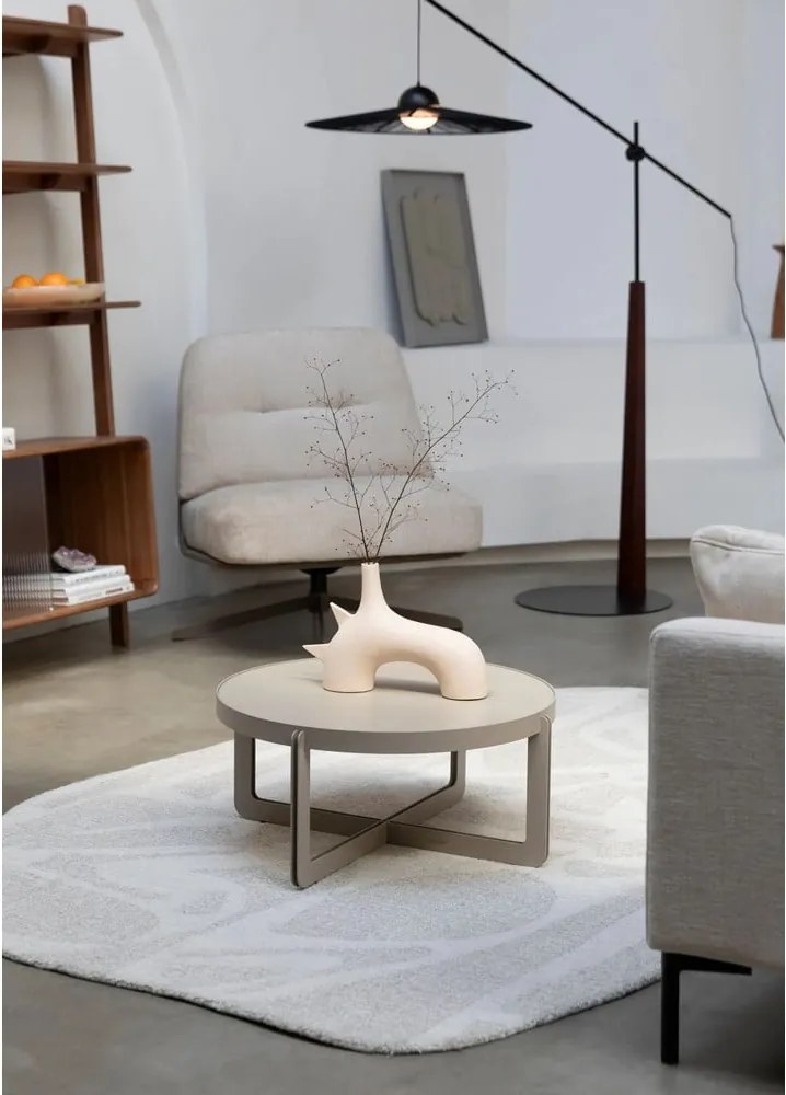 Tavolino da salotto rotondo beige ø 68 cm Centre – Zuiver