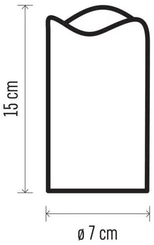 LED Natale a candela LED/3xAAA fiocchi di neve bianco freddo