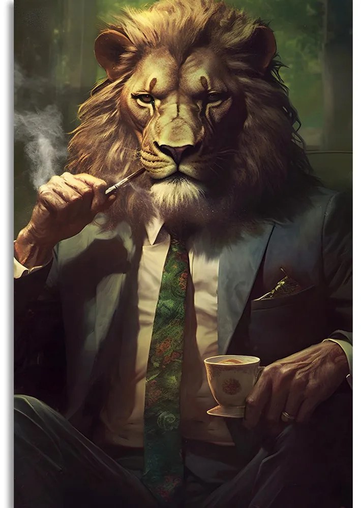 Stampa su tela – Gangster animale leone