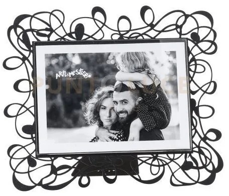 Portafoto scarabocchio grande orizzontale nero