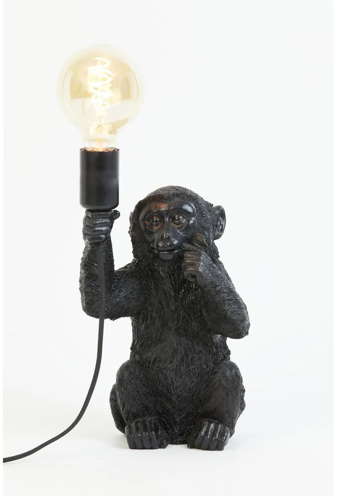 Lampada da tavolo nera (altezza 34 cm) Monkey - Light & Living
