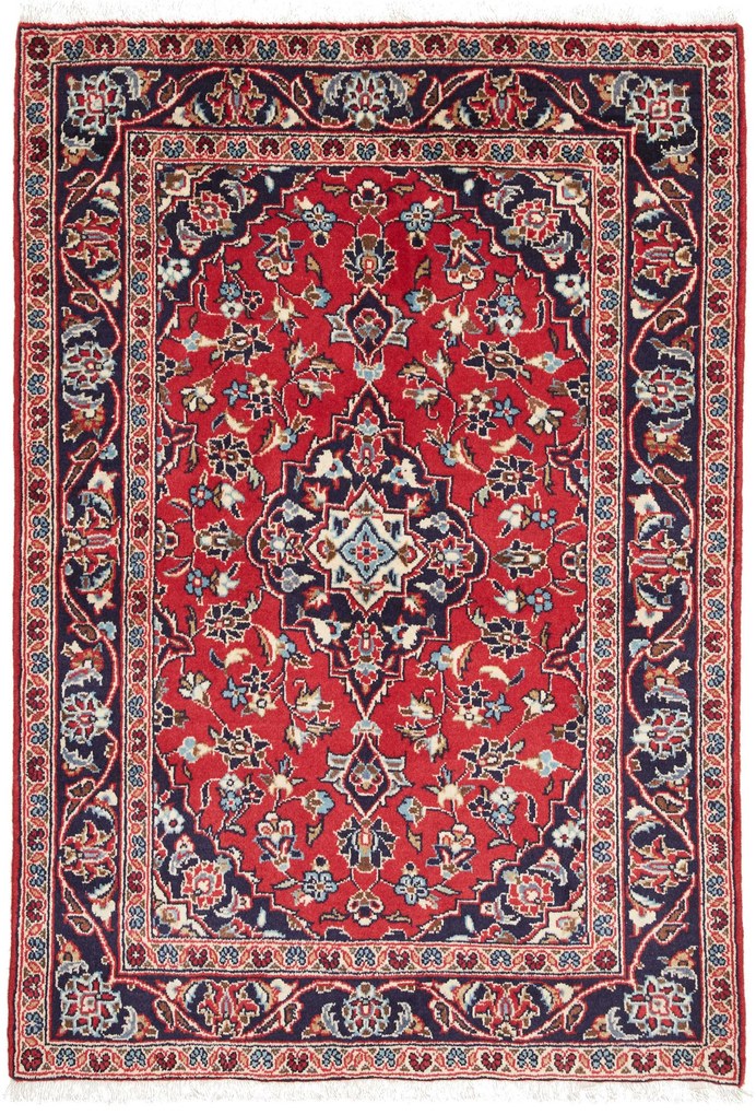 Kashan Tappeto 160 x 100 Rosso (Iran) Annodato A Mano