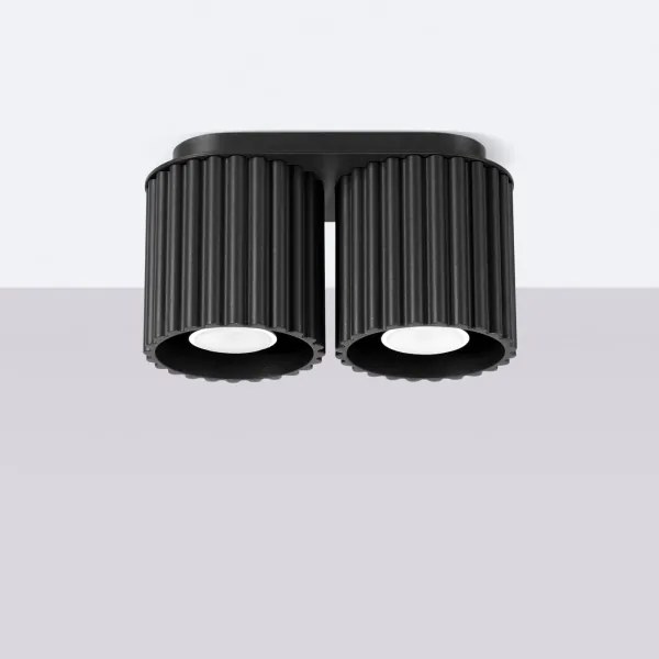 Sollux SL.1785 - Faretto AURA 2xGU10/10W/230V nero