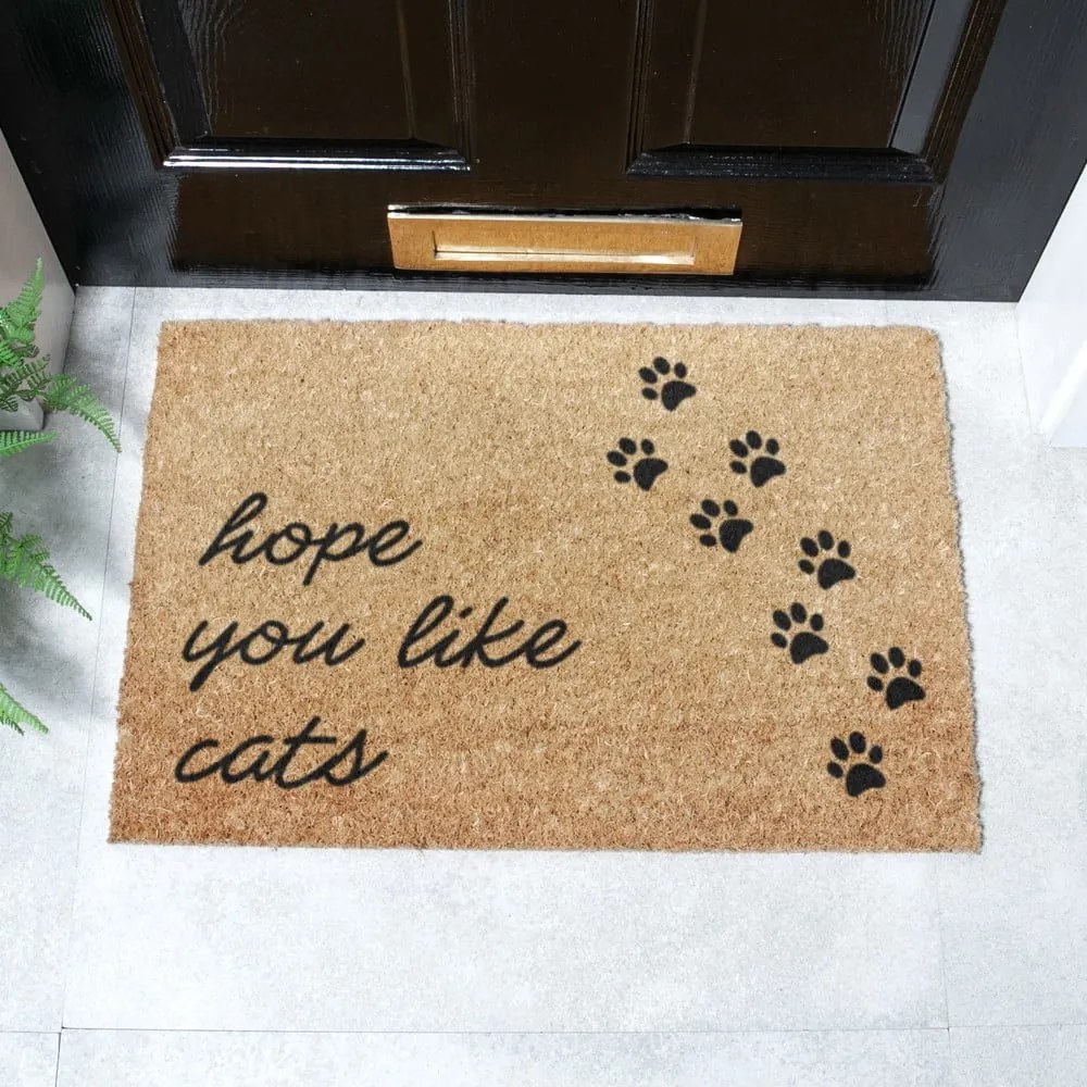Zerbino in fibra di cocco 40x60 cm Hope You Like Cats - Artsy Doormats