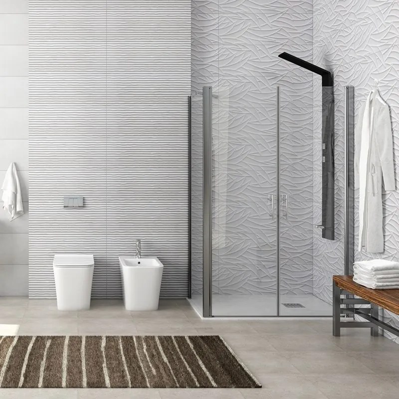 Box doccia 90x90 angolare apertura saloon KS2800-SSN - KAMALU