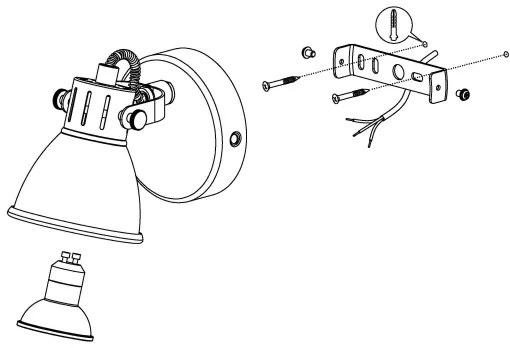 Eglo 98397 - Luce Spot da parete a LED SERAS 1xGU10/3,3W/230V