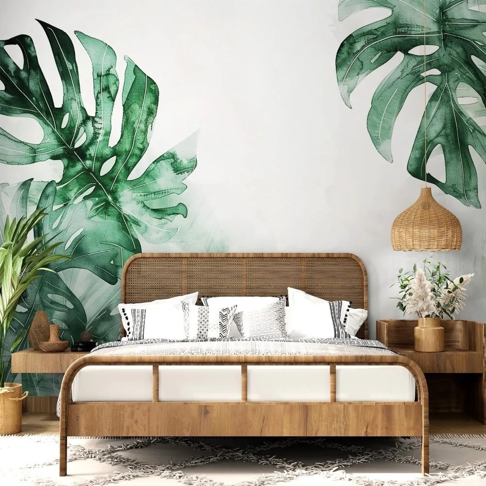 Carta da parati – Foglie enormi di monstera