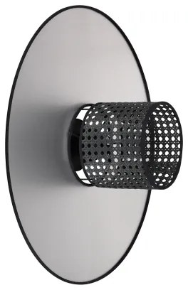 Duolla - Applique TOKYO RATTAN 1xE27/15W/230V diametro 50 cm argento/nero