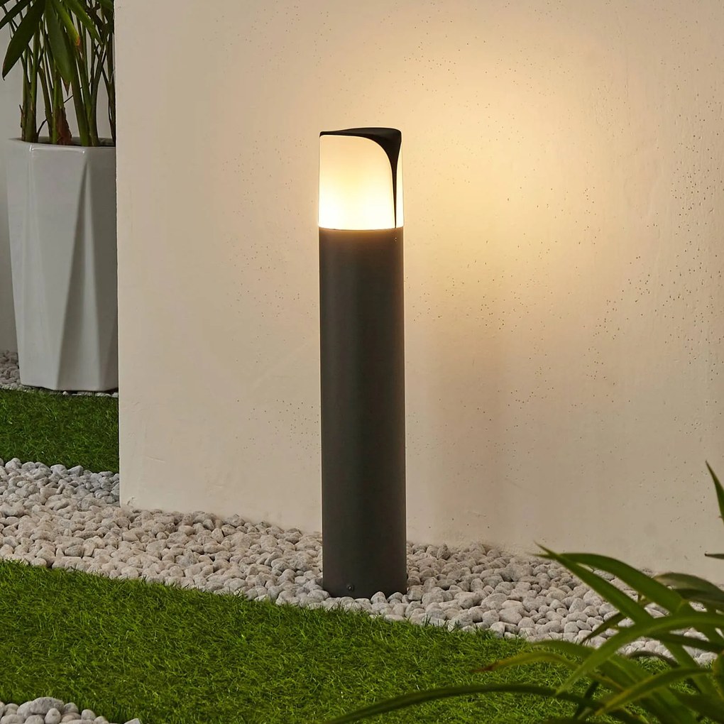 Lampione da giardino Paikea Lucande, dimmerabile, Nero, Alluminio, Moderno, Lampada da esterni