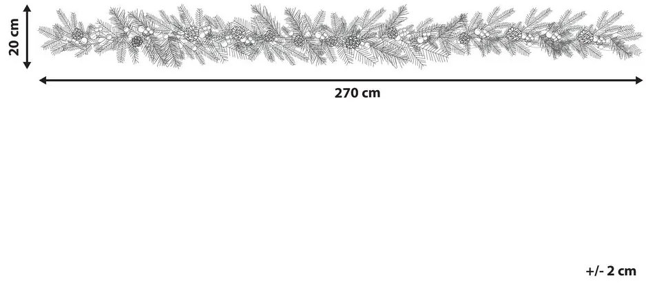 Festone natalizio innevato LED 270 cm PAIMIO Beliani