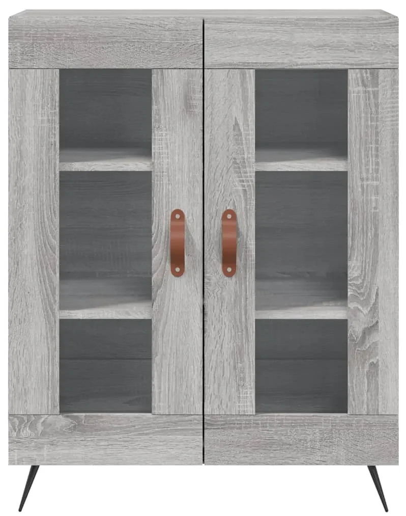 Credenza grigio sonoma 69,5x34x90 cm in legno multistrato