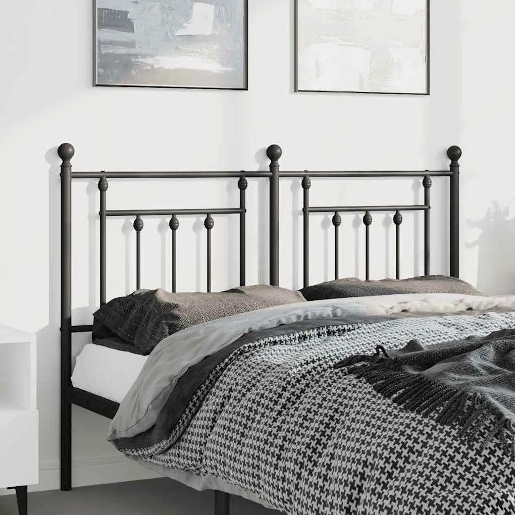 Testiera İn Metallo Nero 150 Cm /