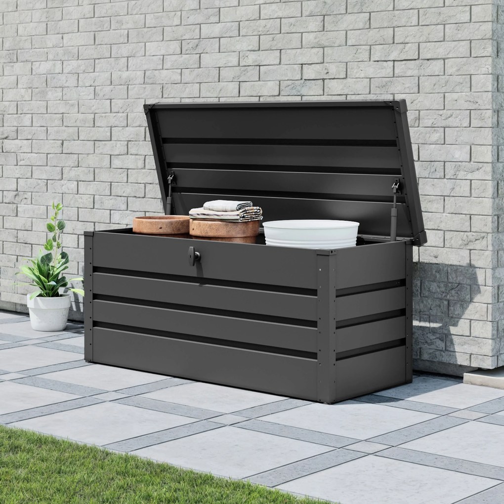 PRIMEYARD 137 x 61 cm Cassapanca da esterno, antracite - (GFPV01022)