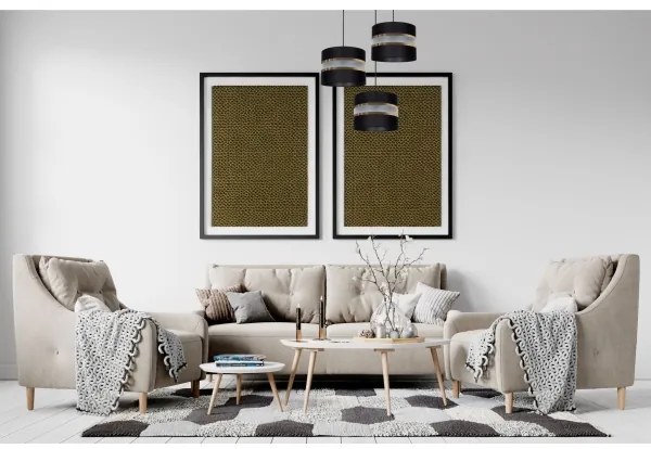 Lampadario a sospensione con filo CORAL 3xE27/60W/230V nero