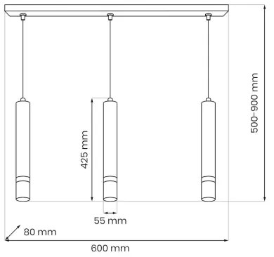 Brilagi - Lampadario a sospensione con filo POKER 3xGU10/25W/230V beige