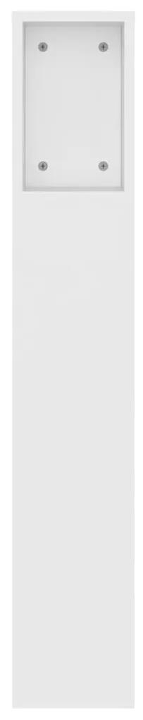 Testiera con scomparti bianca 140x18,5x104,5 cm