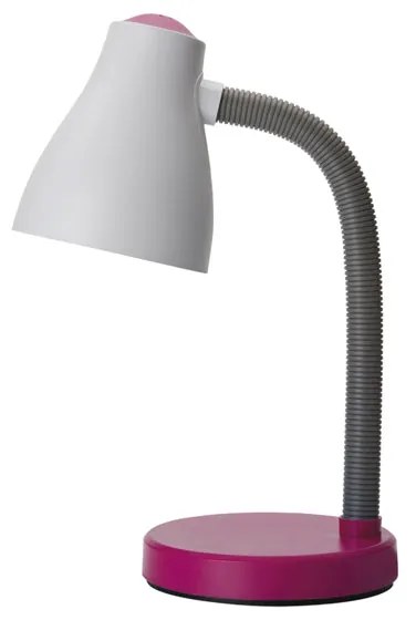 Lampada da tavolo in plastica colore rosa