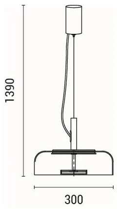 Lampadario LED a sospensione con filo LED/8W/230V 3000K diametro 30 cm