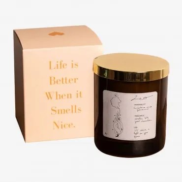 Candela Aromatica (200 Gr) Zodiac Collection Bianco & Leo - Sklum